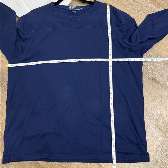 Ralph Lauren Men’s Navy Crew Neck  long sleeve Shirt Size XXL - Picture 5 of 6